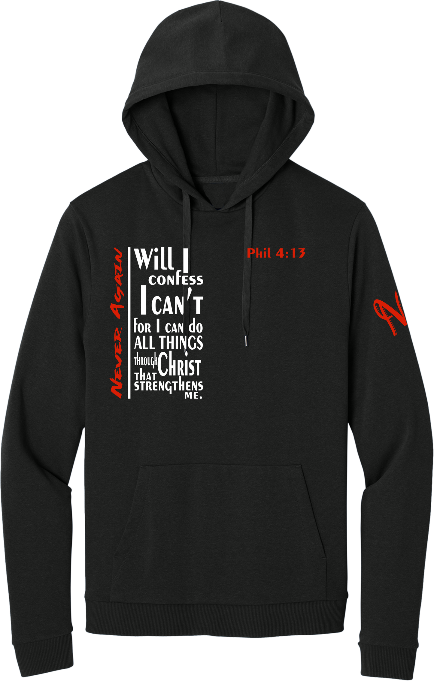 Never Again Black Hoodie V3