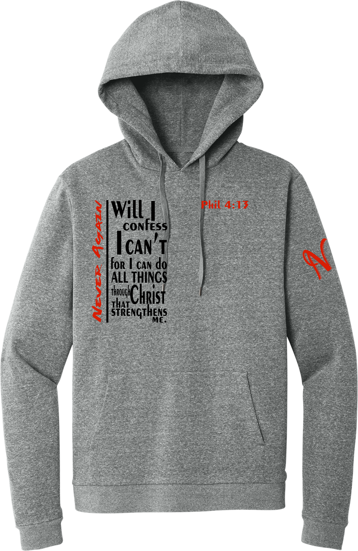 Never Again Grey Hoodie V3