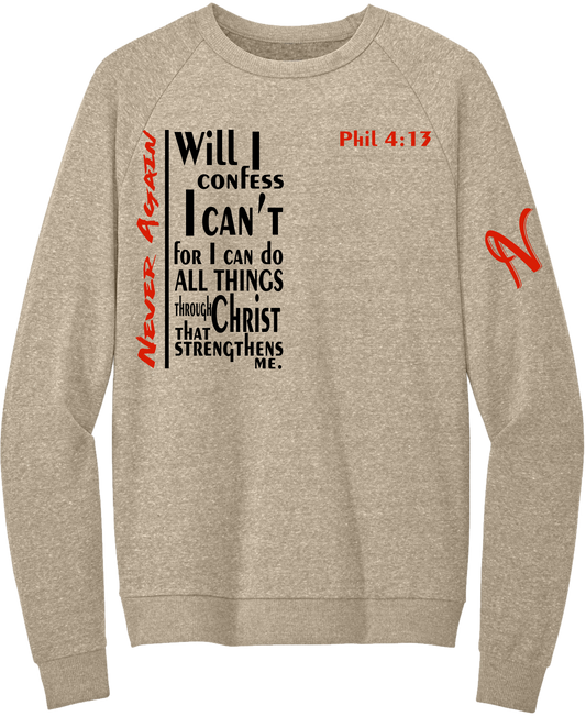 Never Again Tan Sweatshirt V3