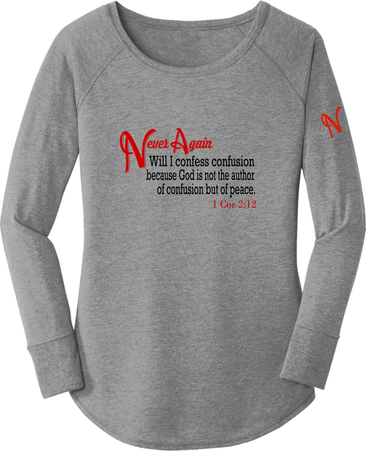 Never Again 1 Cor 212 Confusion DT132L Womens Long Sleeve