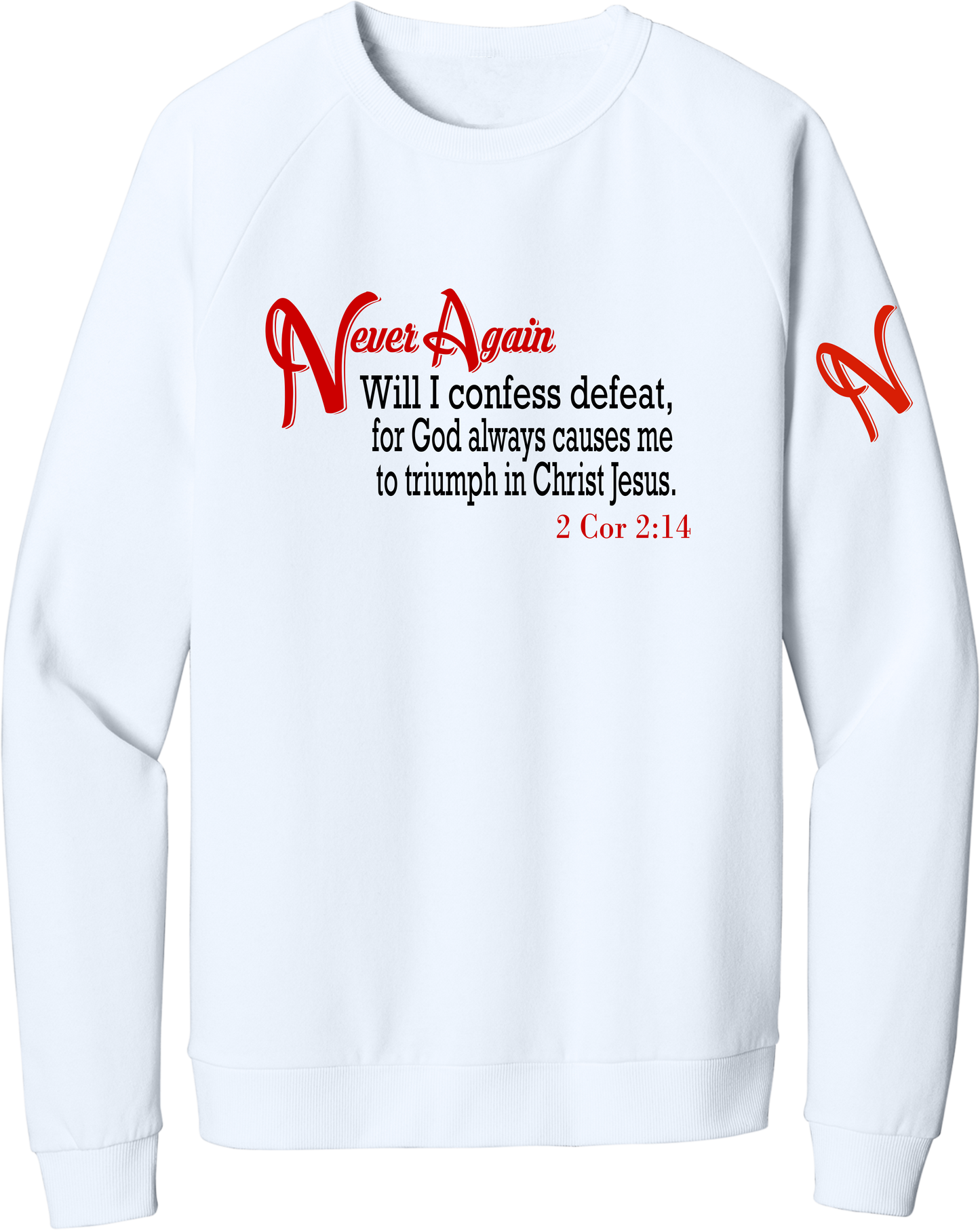 Never Again 2 Cor 214 Defeat DT1304 Sweatshirt