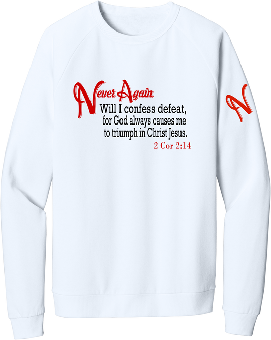 Never Again 2 Cor 214 Defeat DT1304 Sweatshirt