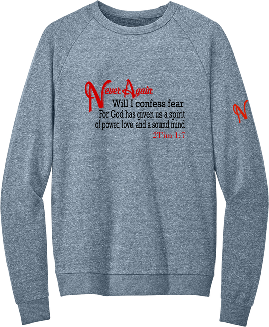 Never Again 2Tim 17 Fear DT1304 Sweatshirt