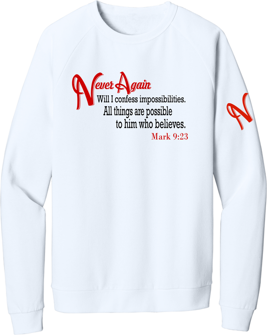 Never Again Mark 923 Impossibilities DT1304 Sweatshirt