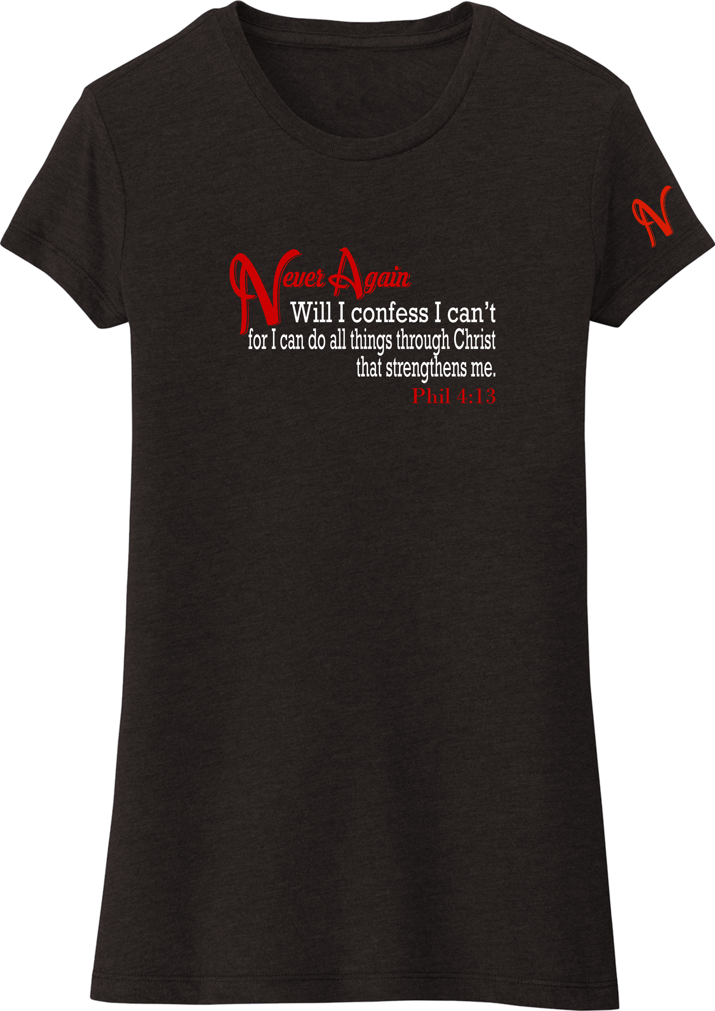 Never Again Phil 413 I Cant DT155 Womens Short Sleeve