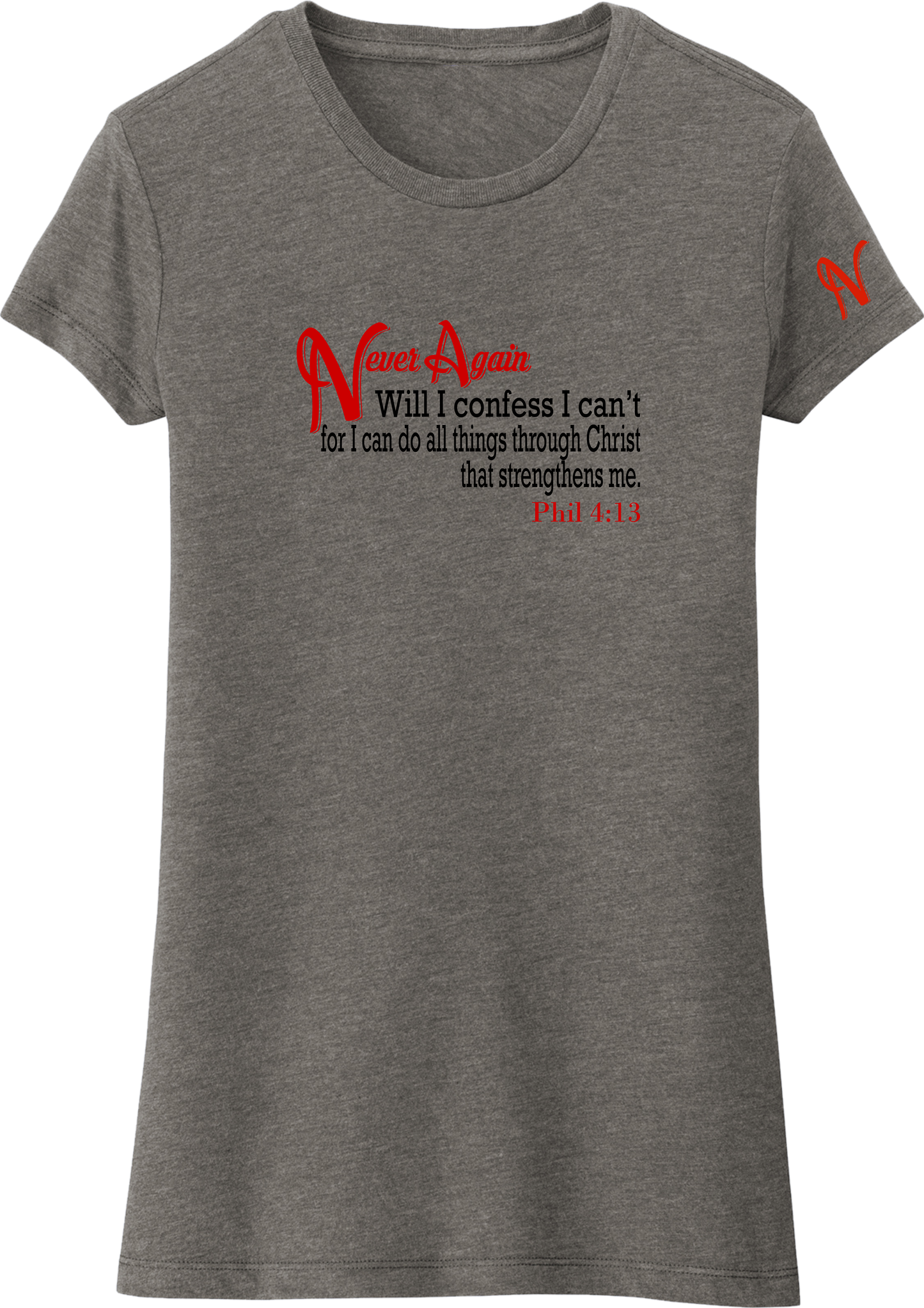 Never Again Phil 413 I Cant DT155 Womens Short Sleeve