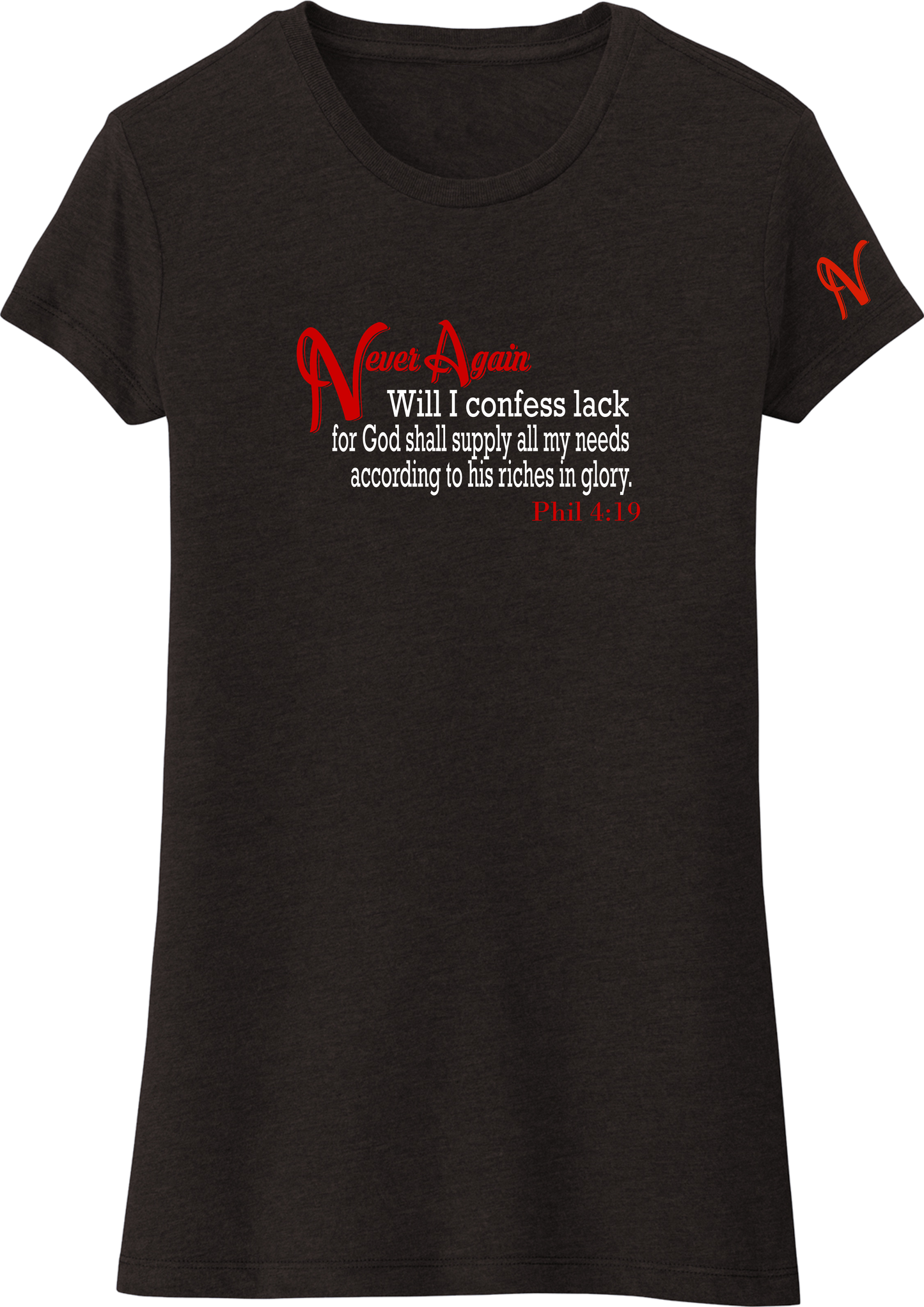 Never Again Phil 419 Lack  DT155 Womens Short Sleeve