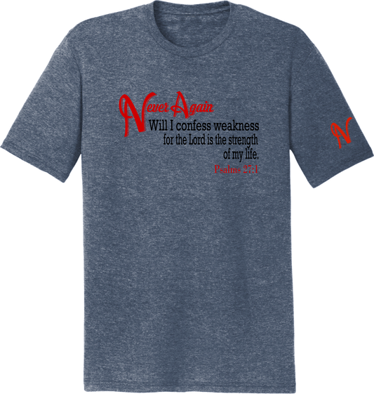 Never Again Psalms 271 Weakness DT130Y Short Sleeve (Youth)