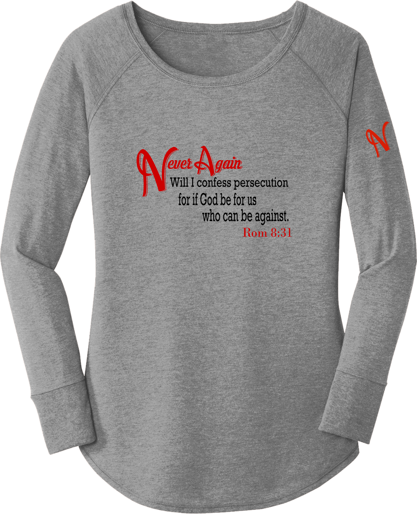 Never Again Rom 831 Persecution DT132L Womens Long Sleeve