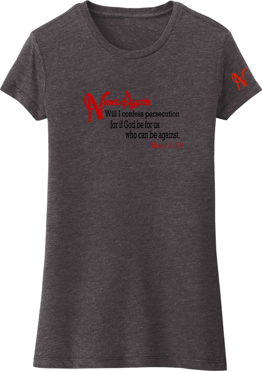 Never Again Rom 831 Persecution DT155 Womens Short Sleeve