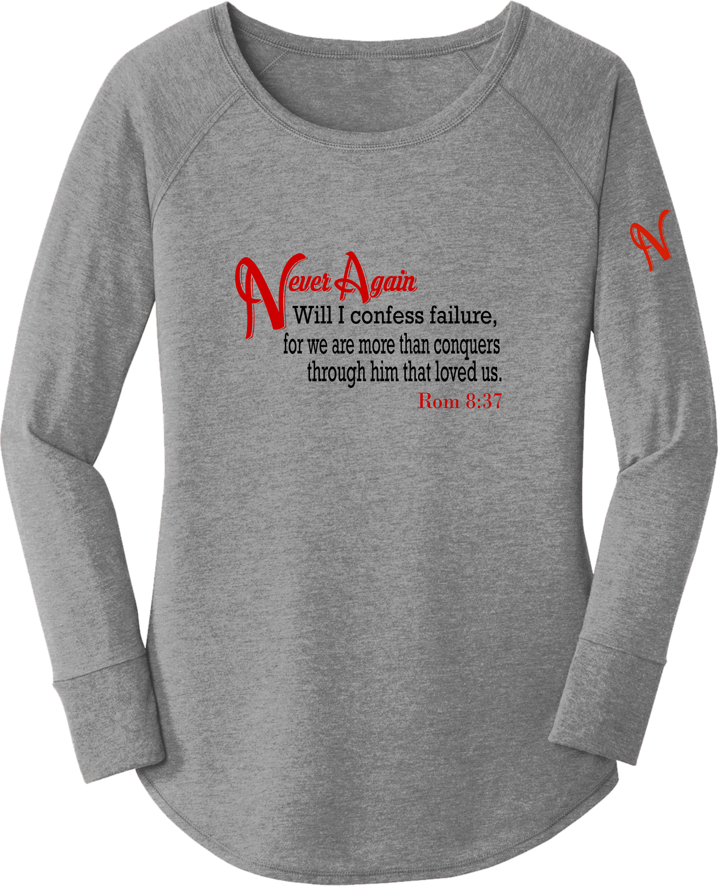 Never Again Rom 837 Failure DT132L Womens Long Sleeve