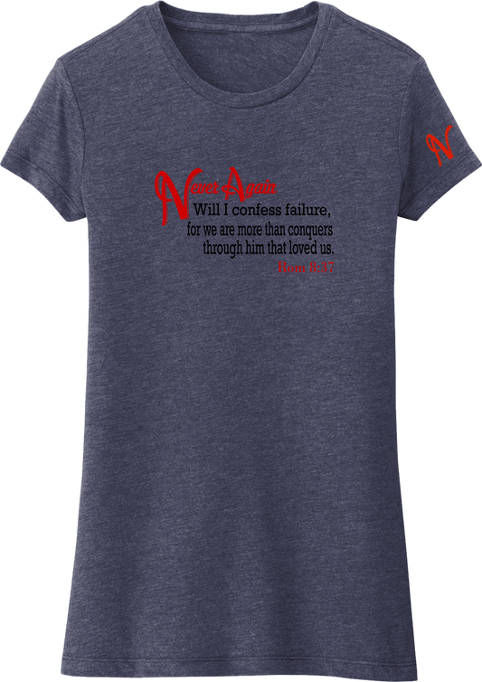 Never Again Rom 837 Failure DT155 Womens Short Sleeve